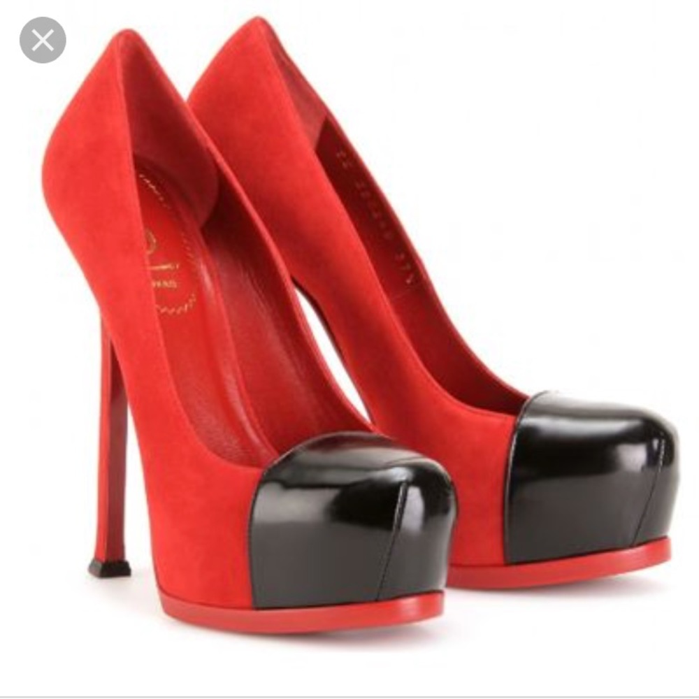 YSL tribtoo suede pumps